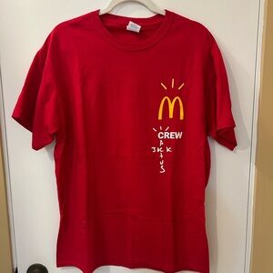 McDonald's Red Crew Neck Tee with White Tag